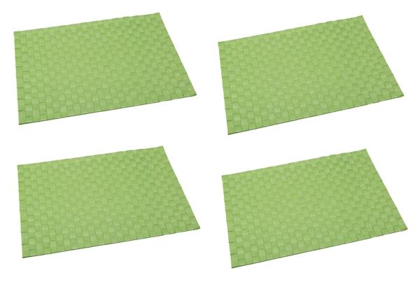 Tischsets abwaschbar  45,5cm x 30cm grün - 4 Stück